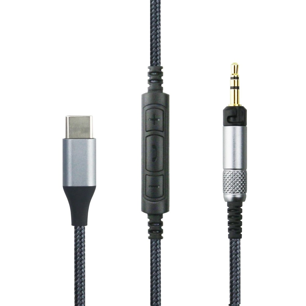 NewFantasia USB C Audio Cable Compatible with Technica ATH-M60X Grey