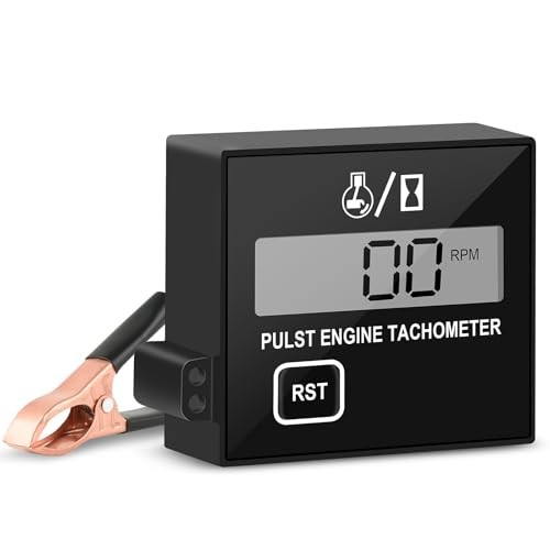 Digital Engine Tachometer for Small Engine Pulse Tach Gauge Single Key