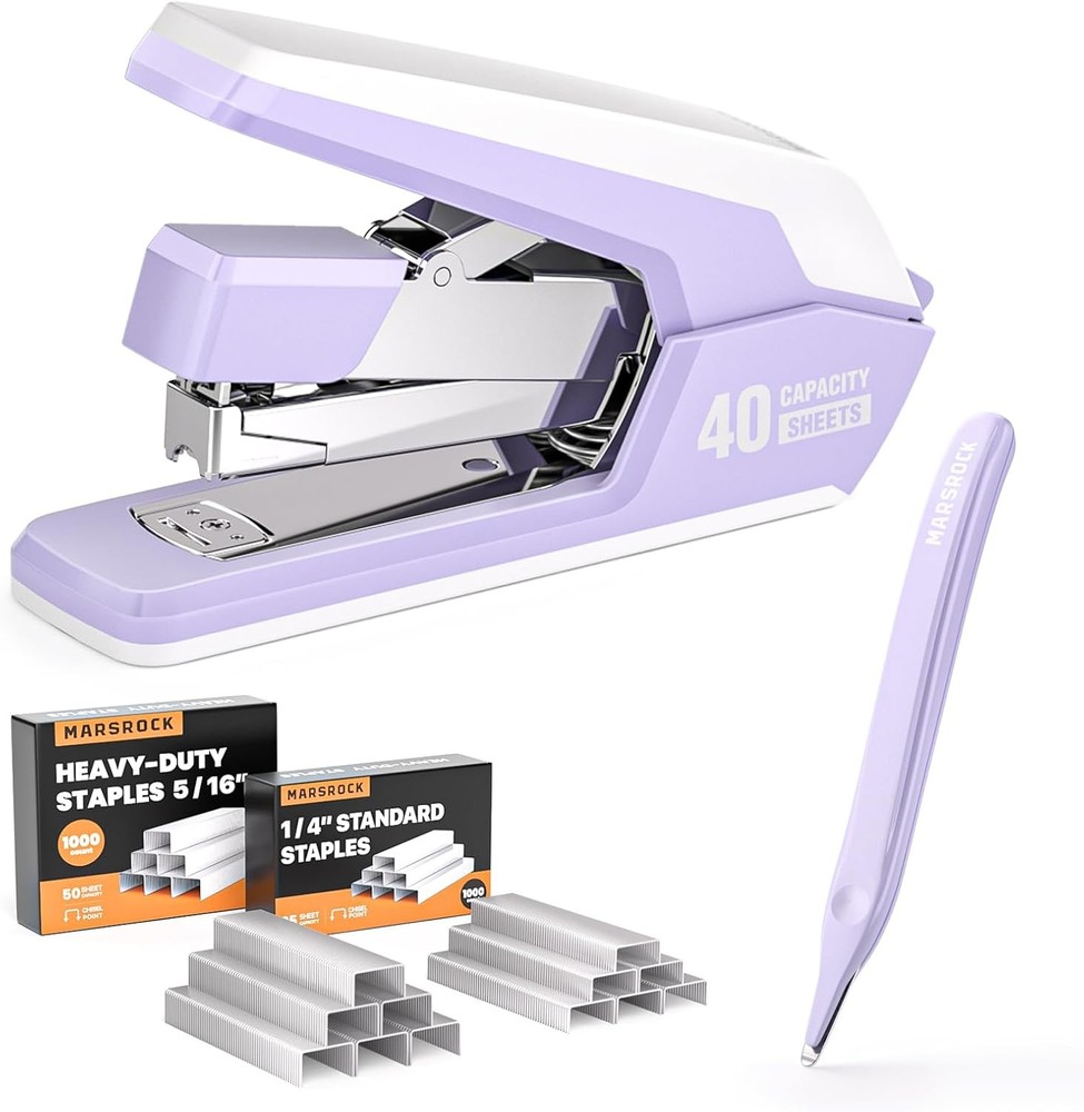 MARSRO Effortl Stapler for Desk -50 Sheet acity, 2000 Staples,