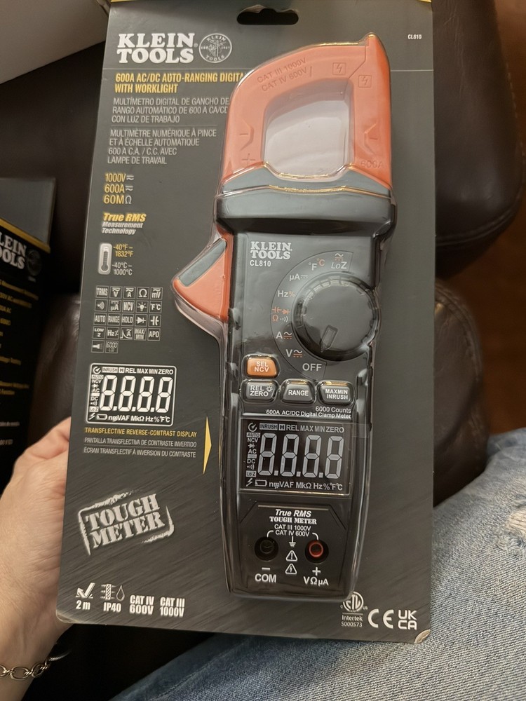 CL810 Digital Clamp Meter - TRMS, AC/DC, Temp, Capacitance, NCVT & More