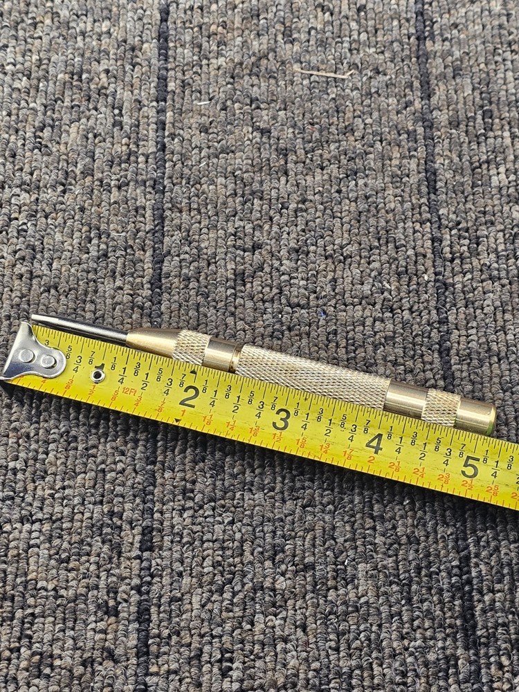 (QTY 2) Sandor Automatic Center Punch 5" Brass Spring Loaded Hand Tools