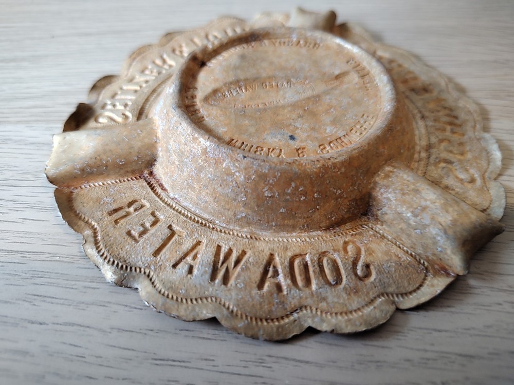 Antique Aluminium Schweppes Ashtray