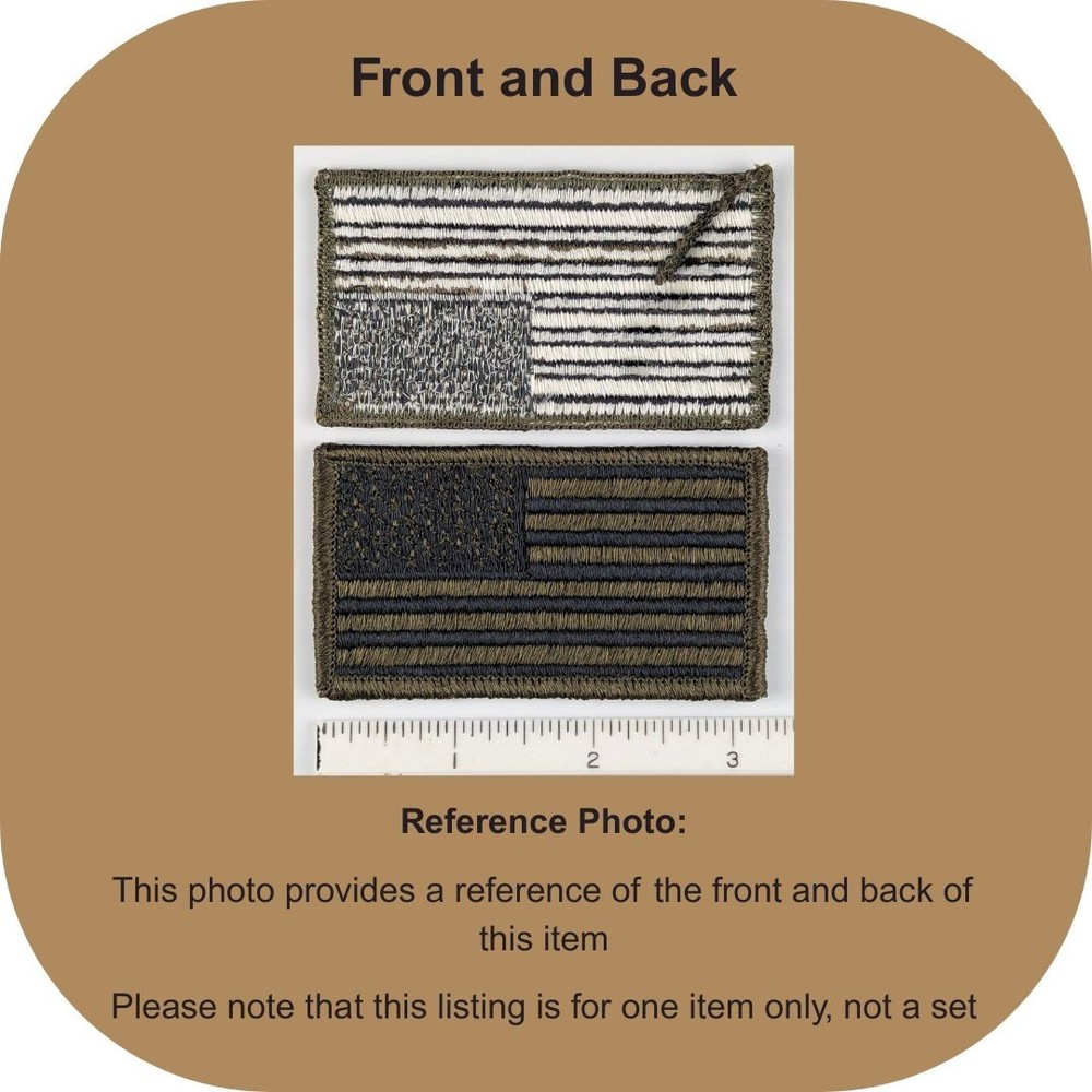 American Flag Patch - Subdued Olive Drab OD Green - Sew-On Tactical Patch
