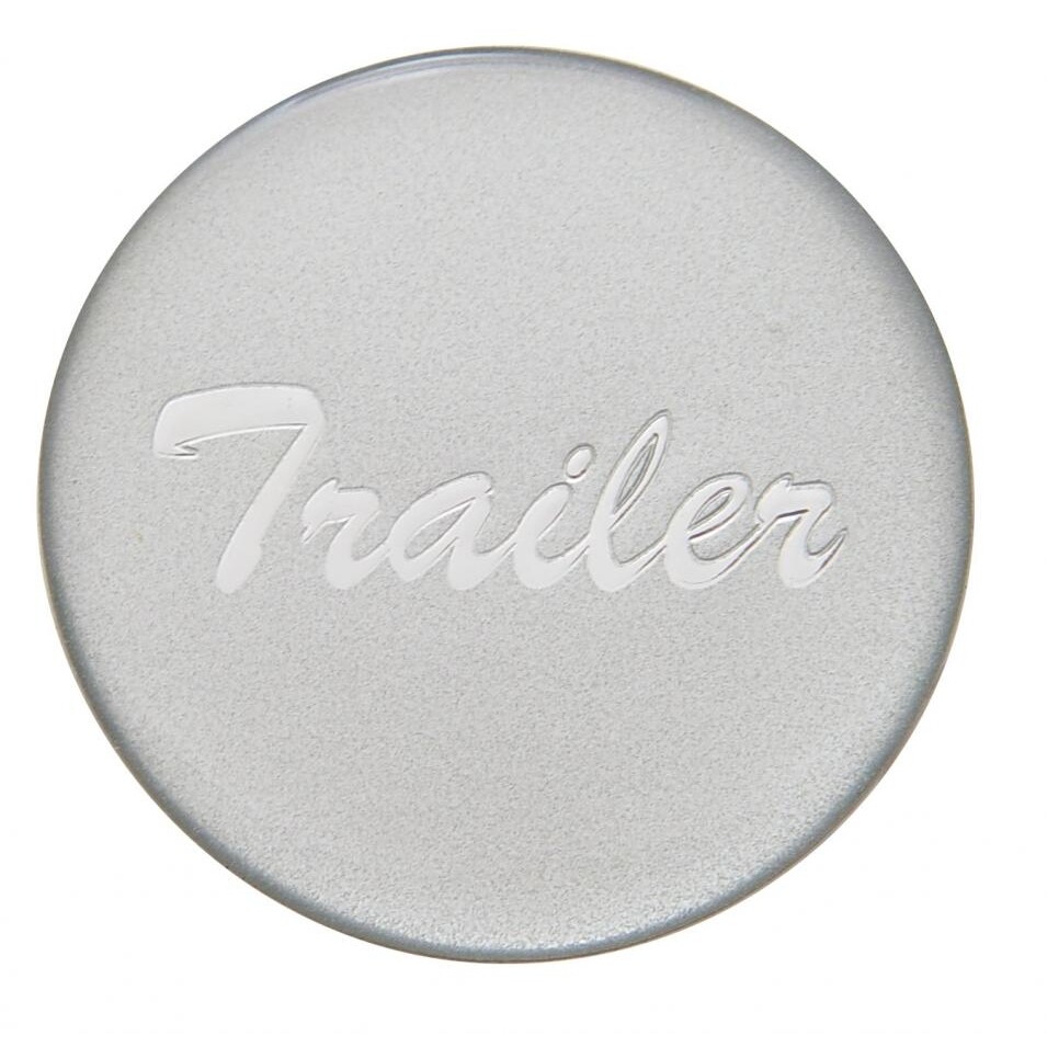 Large Chrome "Trailer" Air Valve Knob - Silver Glossy Sticker