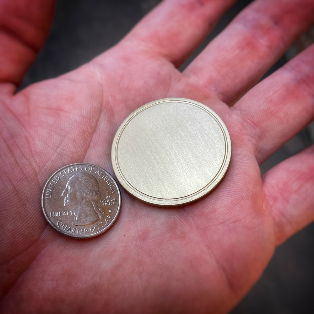 Blank Brass Challenge Coin 40mm - Laser Engravable