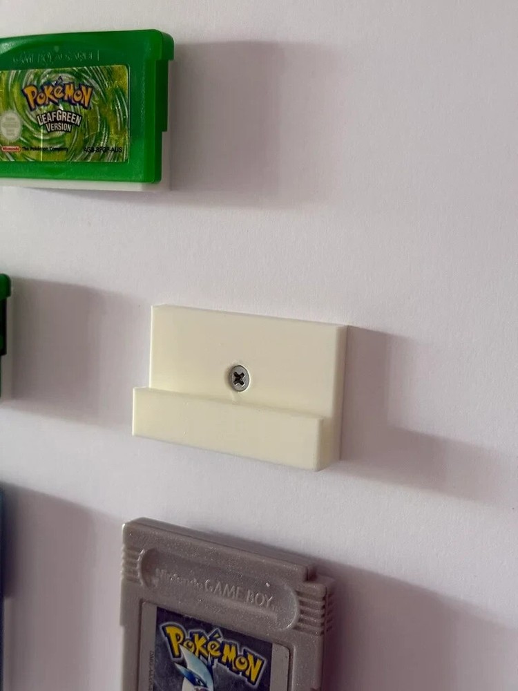 Game Boy Cartridge Wall Mount 3D Printed - Custom Gameboy Storage Mount | 5 Pack