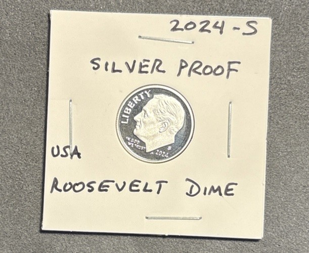 2024 S Roosevelt Silver Proof Dime 10c US Coin Ten Cents 99.9% Silver 0.999 .999