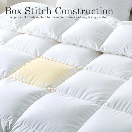 Feather Comforter Size, Filled with Feather and California King White