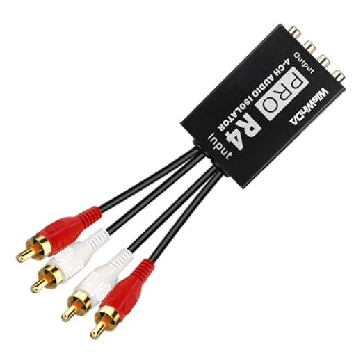Pro 4Channels RCA Noise Filter Hum Pro X4 4Channels RCA Ground Loop Isolator