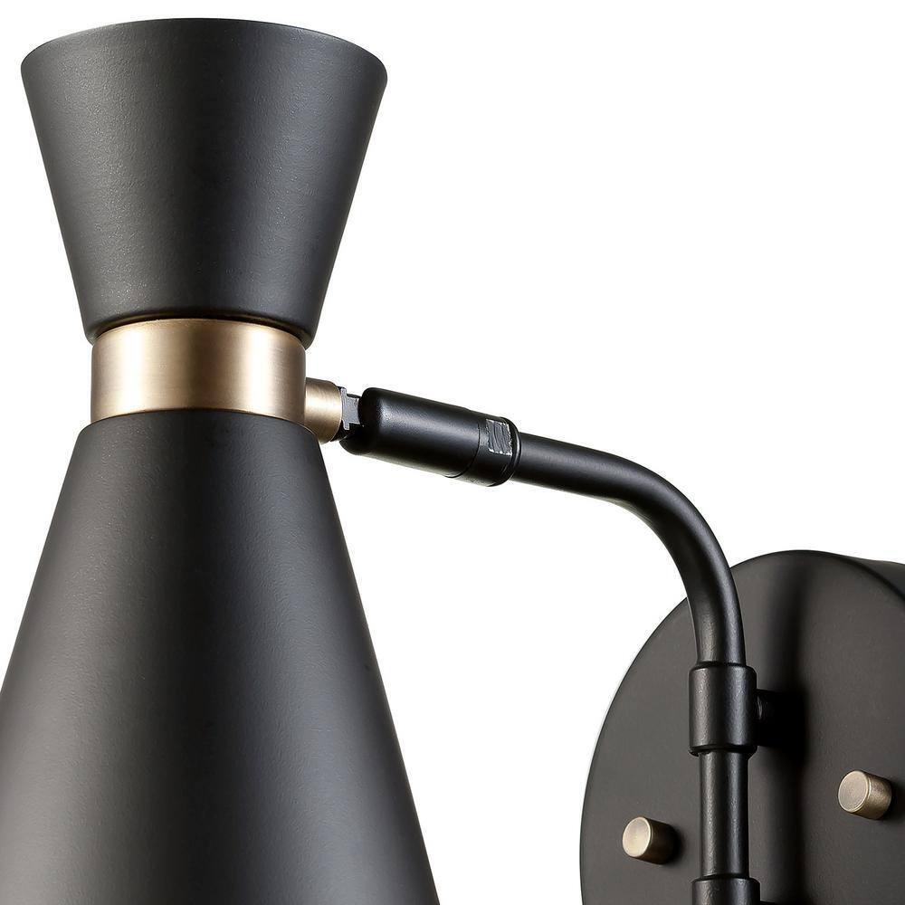 Globe Electric Belmont 1-Light Black Sconce 65855