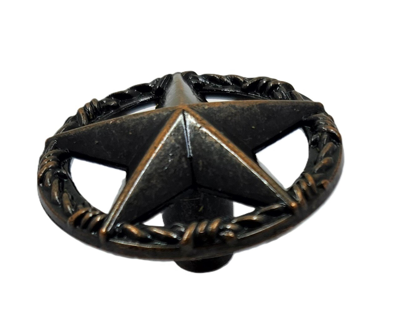 Star Barbwire Cabinet Knob Drawer Pull Western Texas Lonestar Rustic Farmhouse