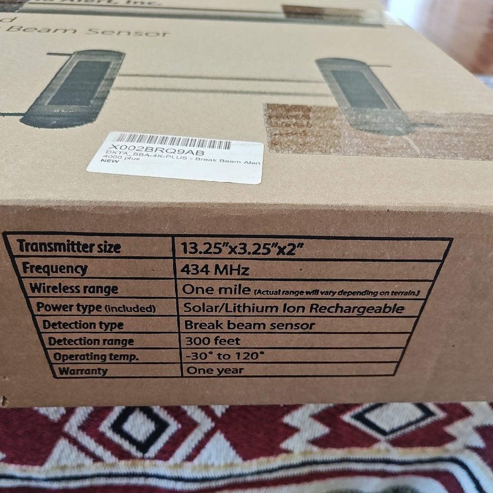 Dakota Solar Wireless Break Beam Sensor BBA-4K PLUS