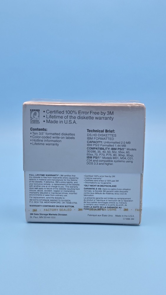 3M Imation IBM Formatted High Density 3.5" Floppy Diskettes COLOR RED