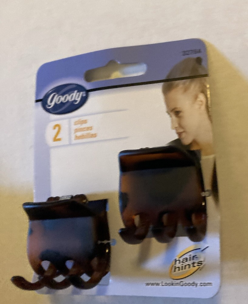 Goody Claw Hair Clips - 2-Count: Black & Brown (2 Diff Sets) New 2000 A5