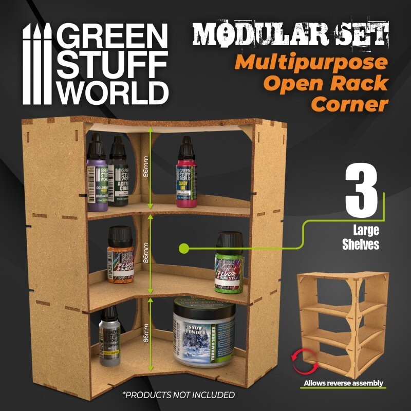 Multipurpose Open Rack - CORNER - modelling, Hobby, warhammer organizer, paint