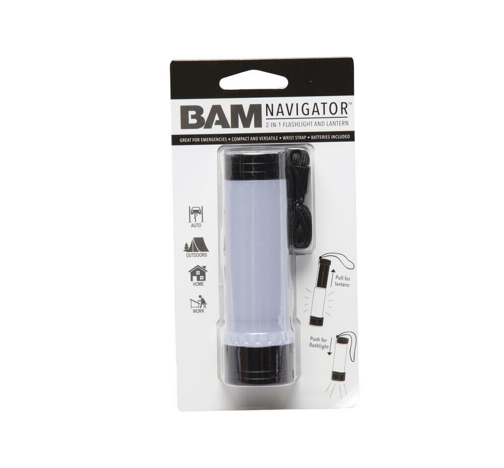 BAM-NAV Navigator 2-In-1 Flashlight & Lantern Black