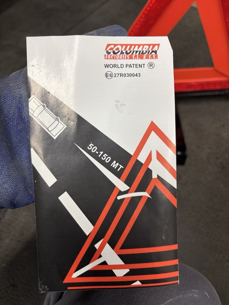 Road Emergency Warning Triangle Foldable Safety Sign With Case