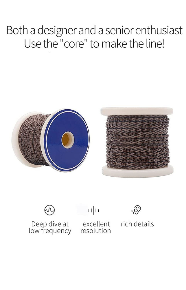 E Cable, 4 Core High-Purity Copper Twisted Iems Replacement Cable, Earbud Headph