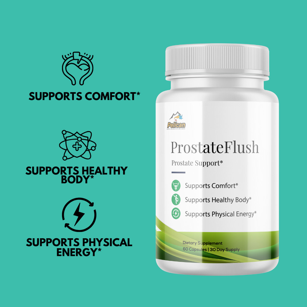 Prostate Flush- Prostate Support- 4 Bottles- 240 Capsules