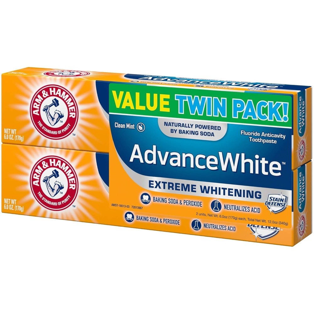 Fresh Mint Advance White Toothpaste – Powerful Whitening & Plaque Control, 6 oz