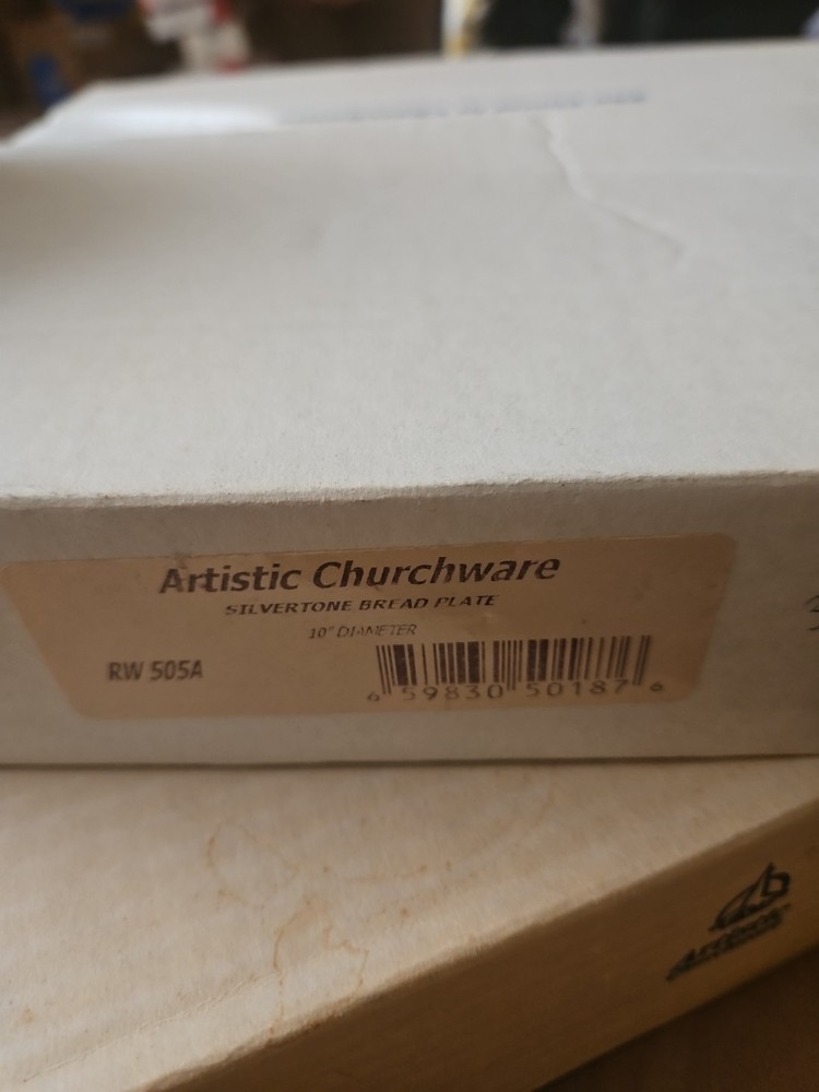 Silvertone Stacking Bread Plate # RW505A Artistic Churchware 10" New