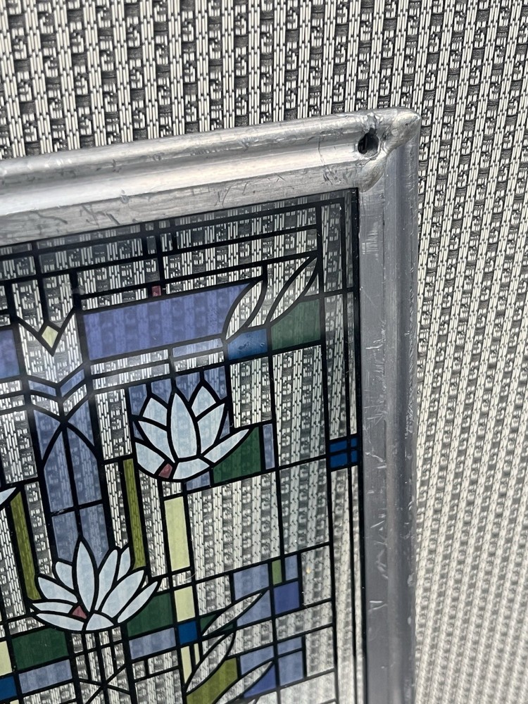 Frank Lloyd Wright Foundation Water Lillies Stained Glass Panel - Window Decor