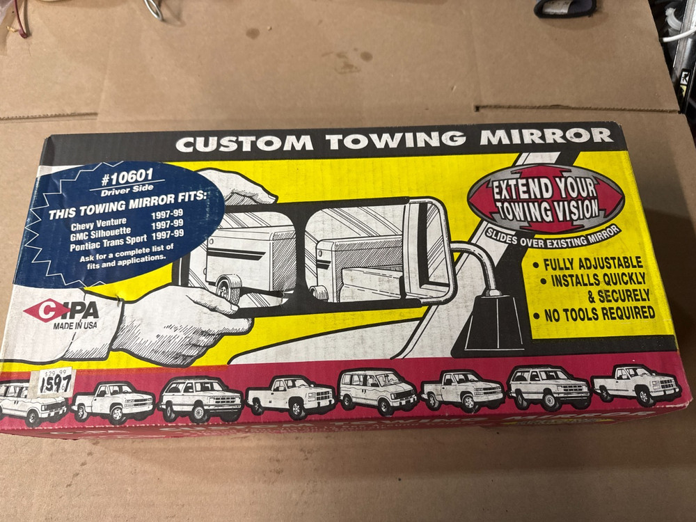 New CIPA Custom Towing Mirror # 10601 Drivers Side