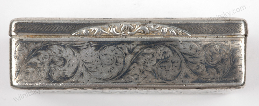 Moscow silver with niello box, 1845