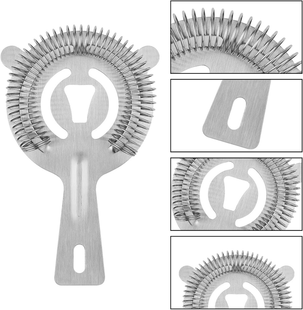 Tifanso Cocktail Strainer Bar Tools - 2PCS Bar Strainer with High Density Spring
