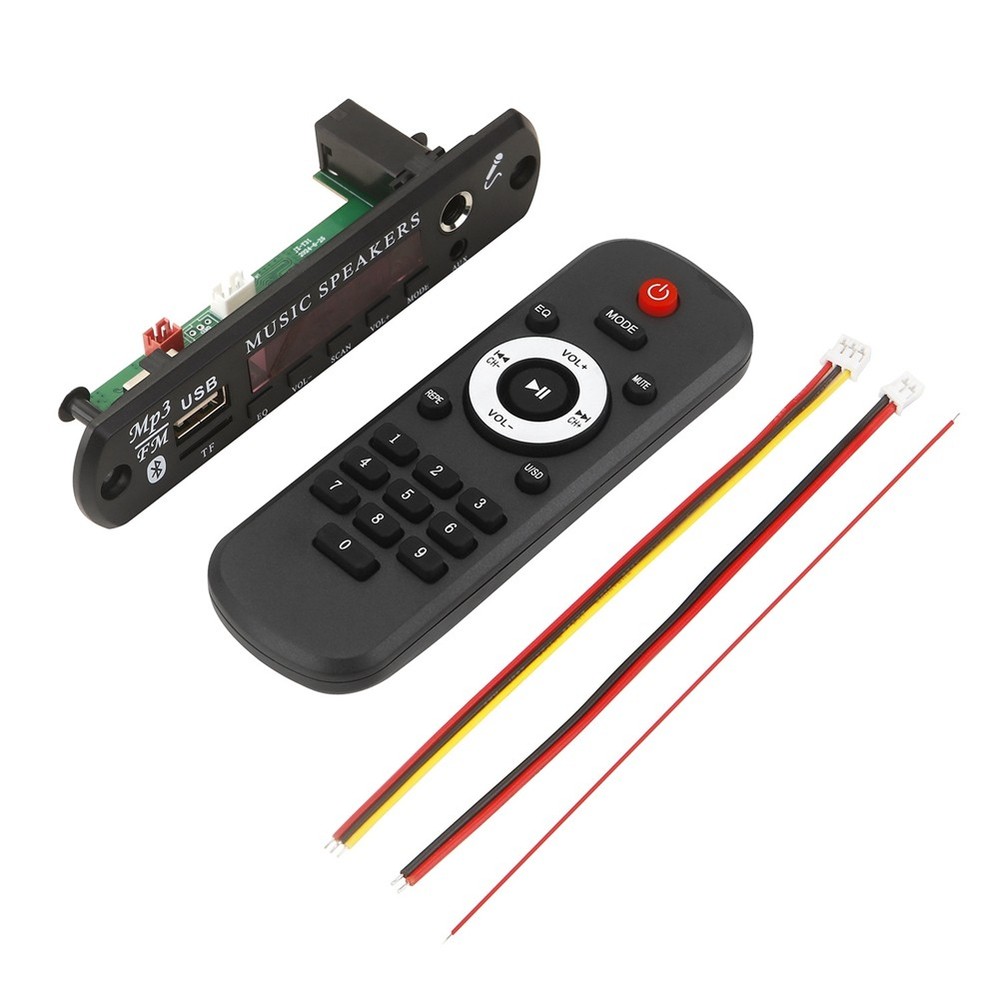 12V MP3 Decoder Board Bluetooth 5.0 Wireless Car Audio Microphone USB TF-R6434