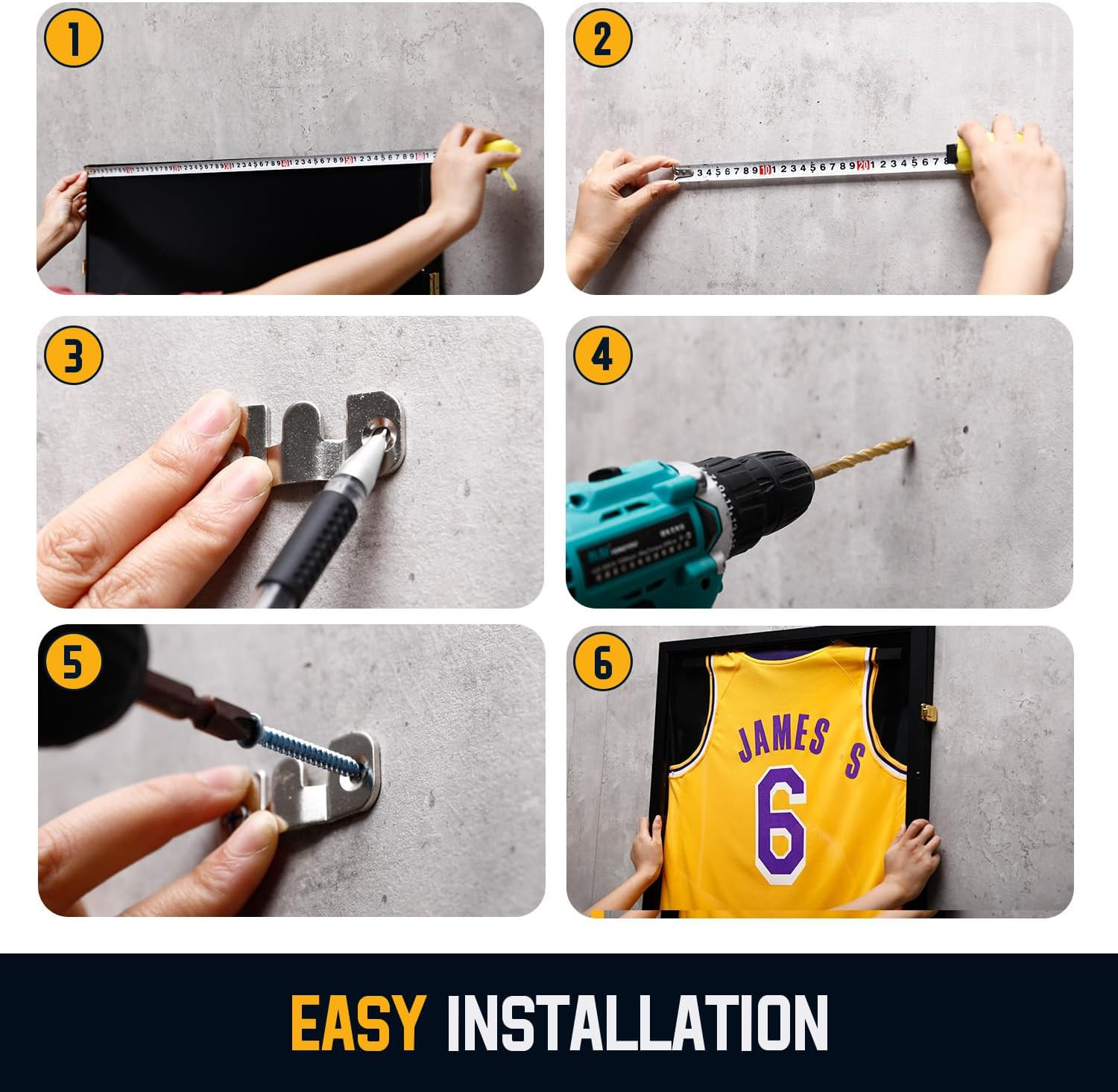 Jersey Frame Display Case ,Jersey Shadow Box with 98% UV Protective Acrylic Door