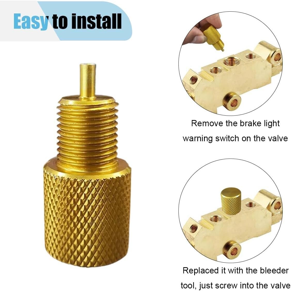 Brake Proportioning Valve Bleeder Tool, Tool Gold