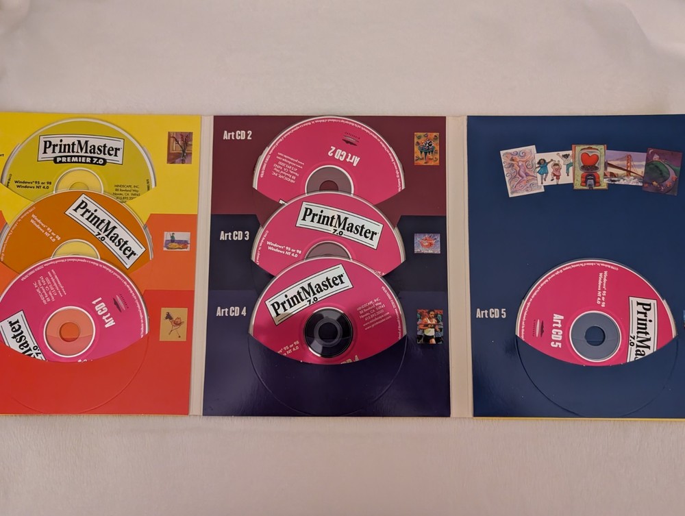 PrintMaster Premier 7.0 Windows Graphics Desktop Publishing Software Computer