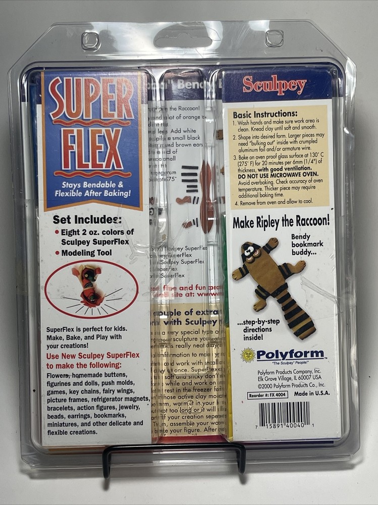 Sculpey Bake & Bend Oven-Bake Clay Kit - Bendable Creatures NO SCULPTING TOOL