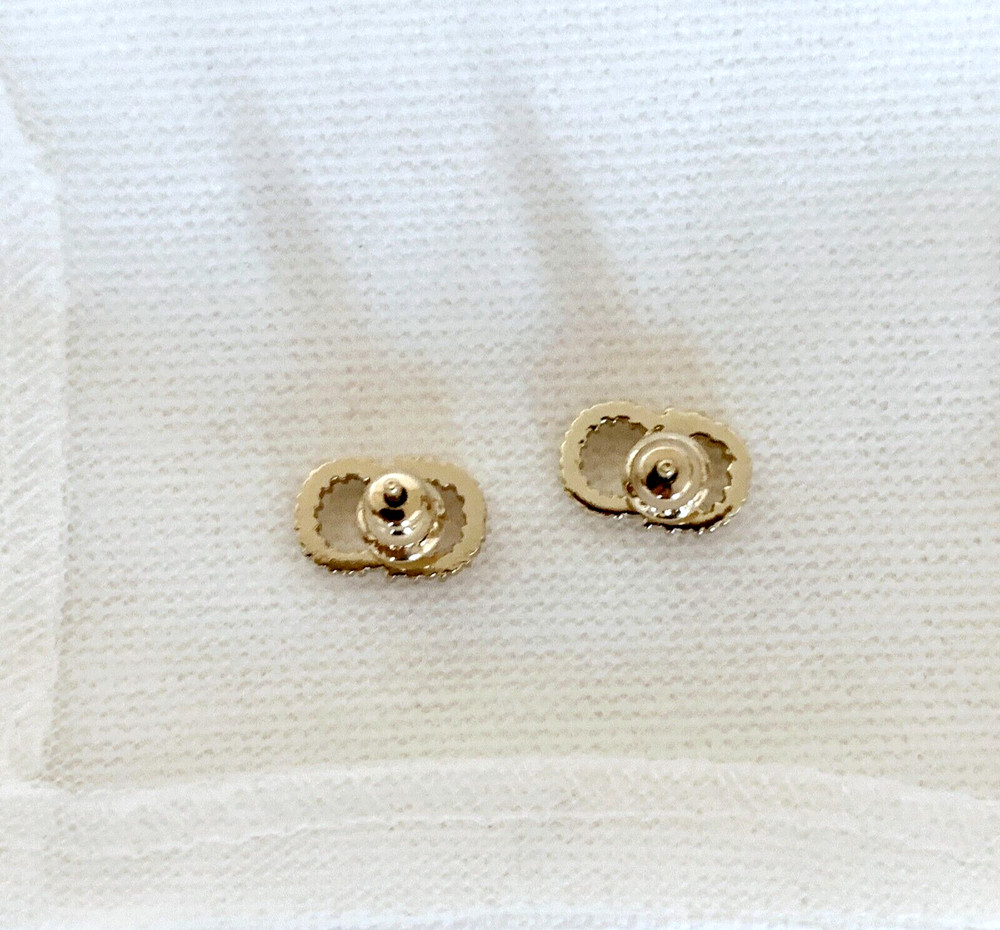 CHRISTIAN DIOR AUTHENTIC Clair D Lune CD Rhinestone Earrings, Gold Hardware