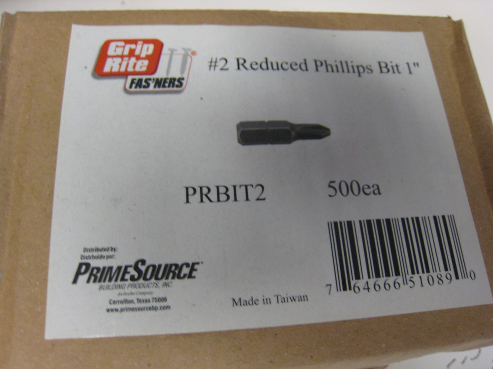Grip-Rite PRBIT2 size #2 Phillips Bits tray of 20 bits yes 20 PR2 bits