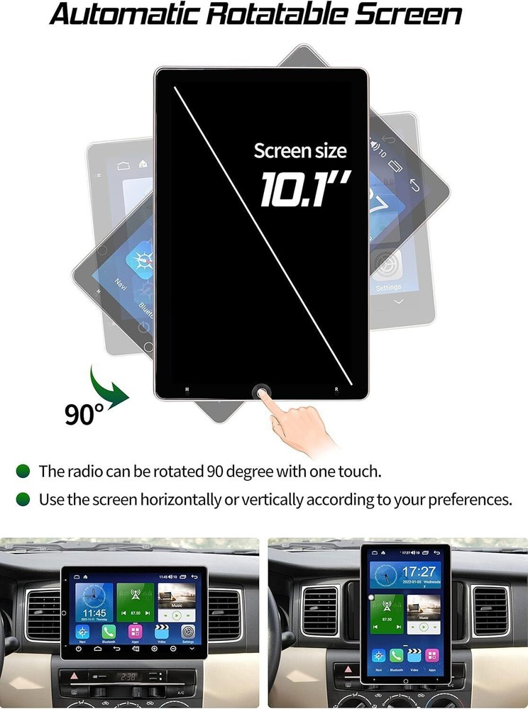 10.1" FOR FORD F150 2004-2008 Double Din Rotated Android Car Stereo CarPlay GPS