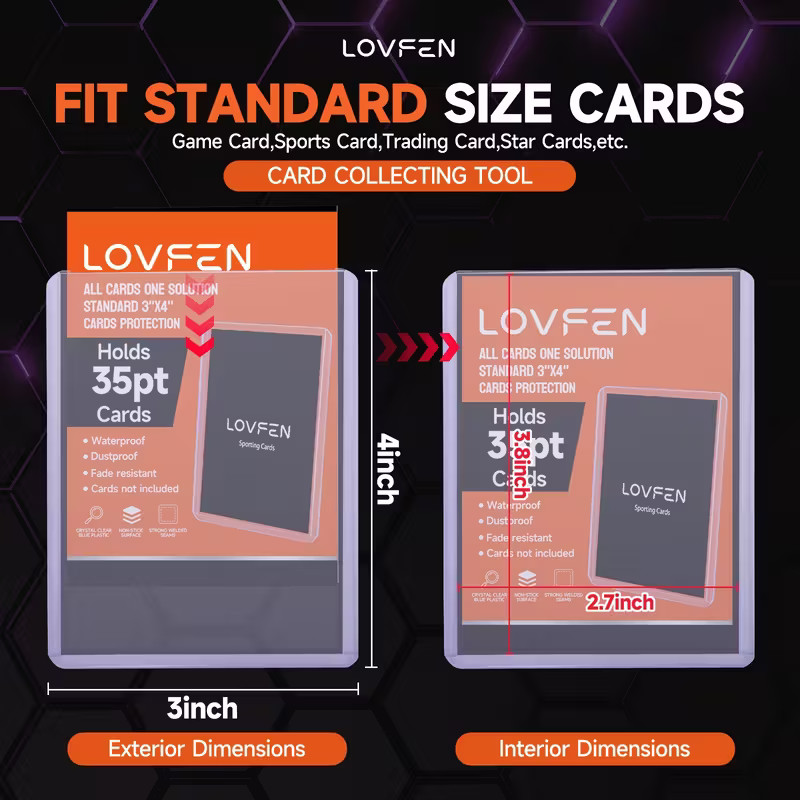 100ct Top Loader LOVFEN 3 "X 4" TCG Protective Case