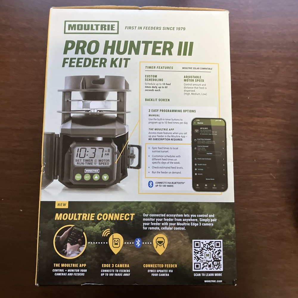 Pro Hunter III Deer Feeder Kit - Quicklock Adapter Fits Most Flat Bottom Hopp...