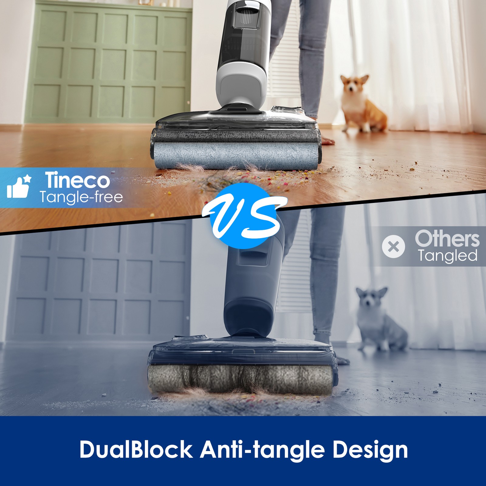 Tineco Floor ONE STRETCH S6 Wet Dry Vacuum Cleaner, 180°Lay-flat