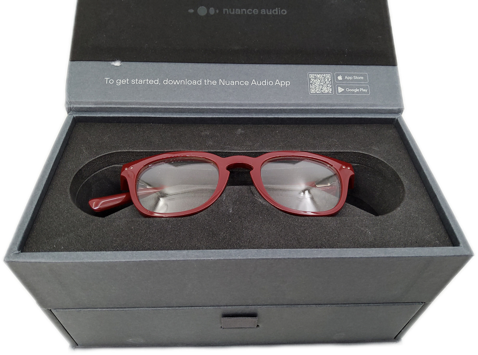 Nuance AW5002 Shiny Burgundy Audio Assist Glasses 48