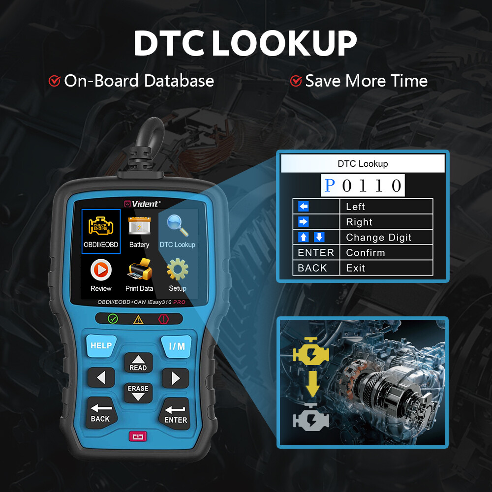 Vident 310Pro Auto OBD2 Diagnostic Scanner Fault Code Reader Engine Scan Tool