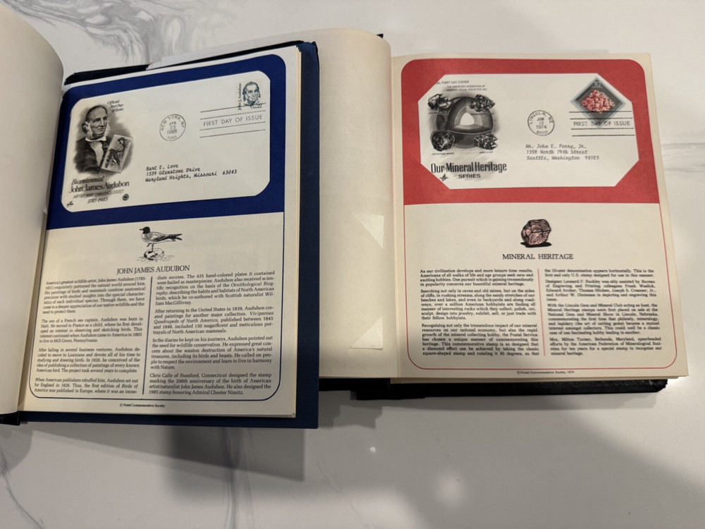 100 FDC 1970'S 1980'S US POSTAGE STAMPS 2 ALBUMS ADDRESSED PRISTINE VARIETY
