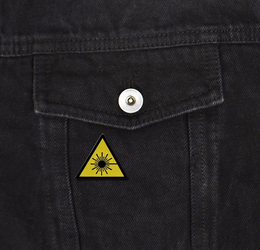 Laser Safety Warning Hard Enamel Pin