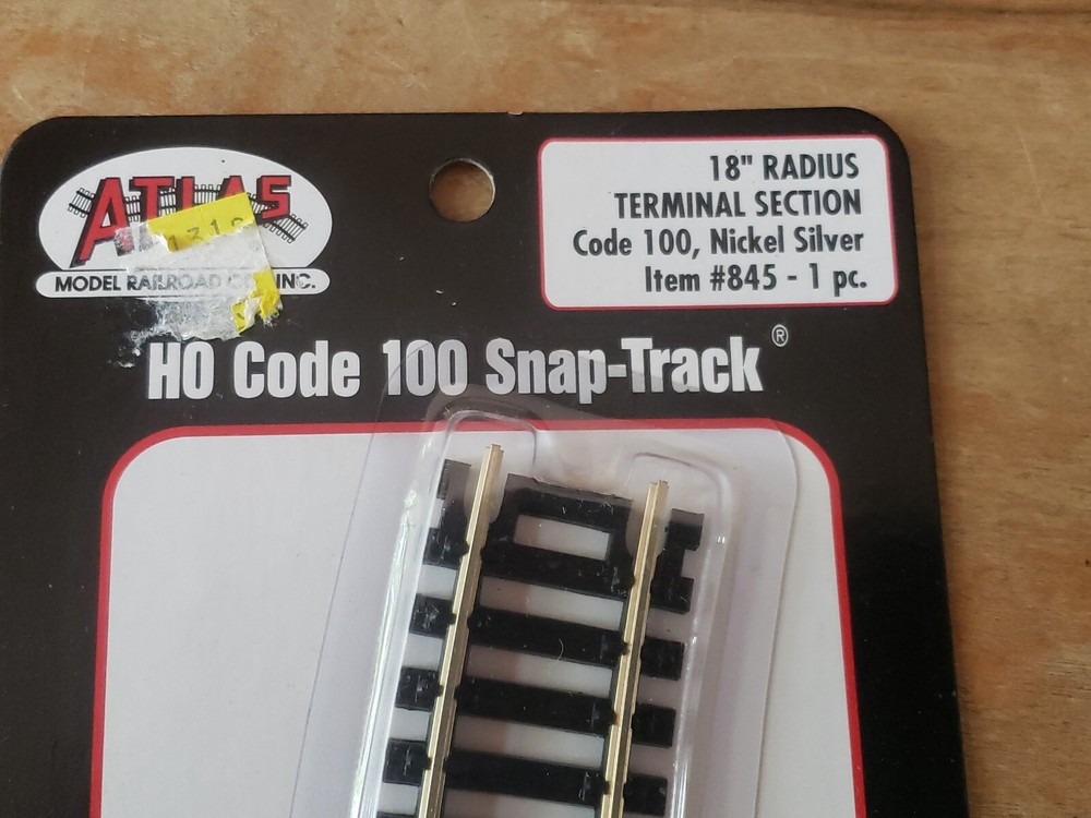 Atlas 845 HO Code 100 18" Radius Curved Terminal Section NEW SEALED