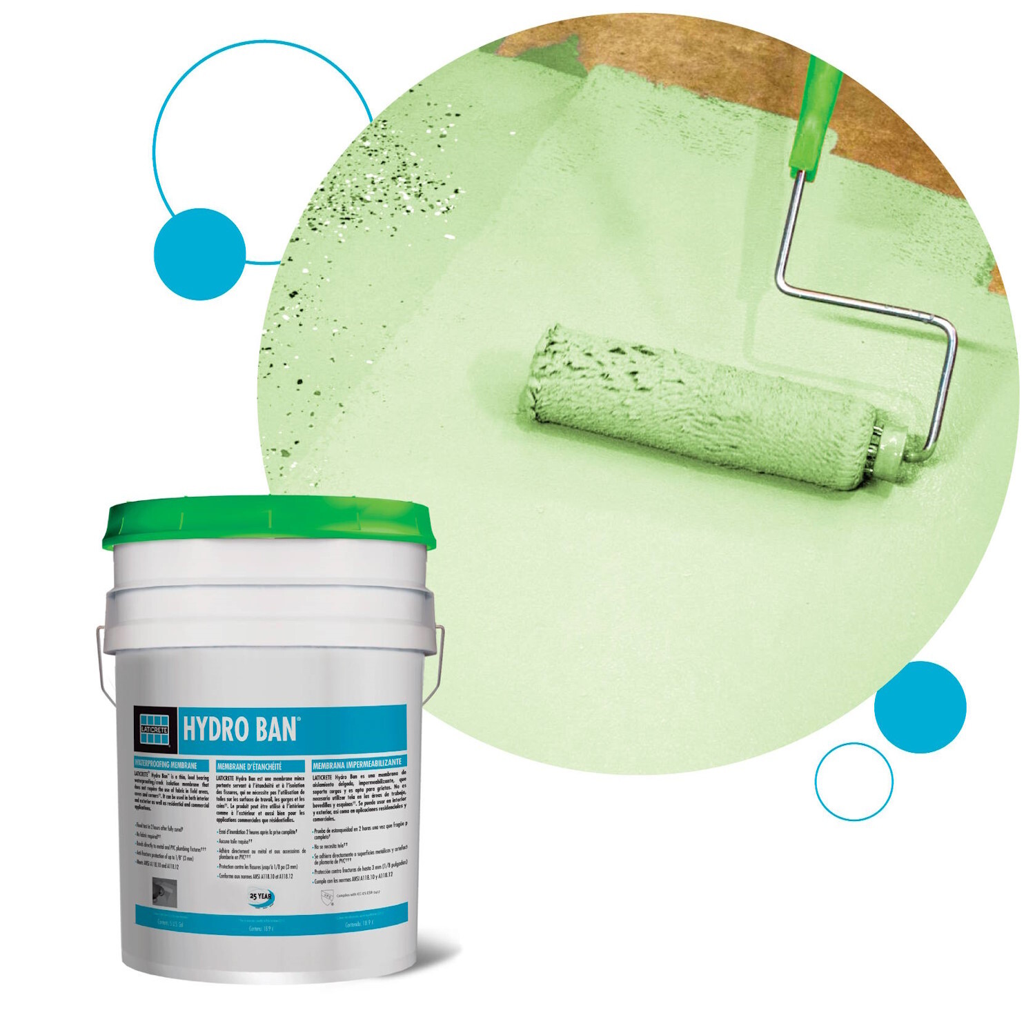 Laticrete Hydro Ban Waterproof Anti-Fracture Membrane 1 Gallon