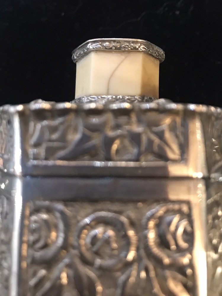 Antique 800 Silver Repousse Box
