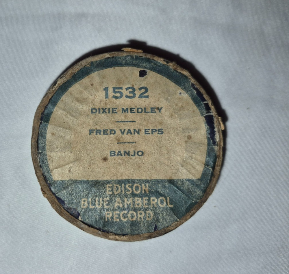 Edison BA 1532 - Dixie Medley (Banjo) Cylinder Record by Van Epps