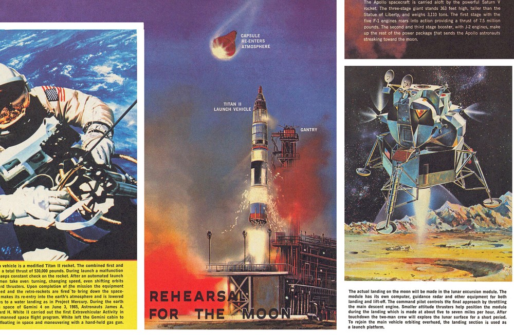 America’s Space Flight Program: Mercury to Apollo 1969 NASA Poster