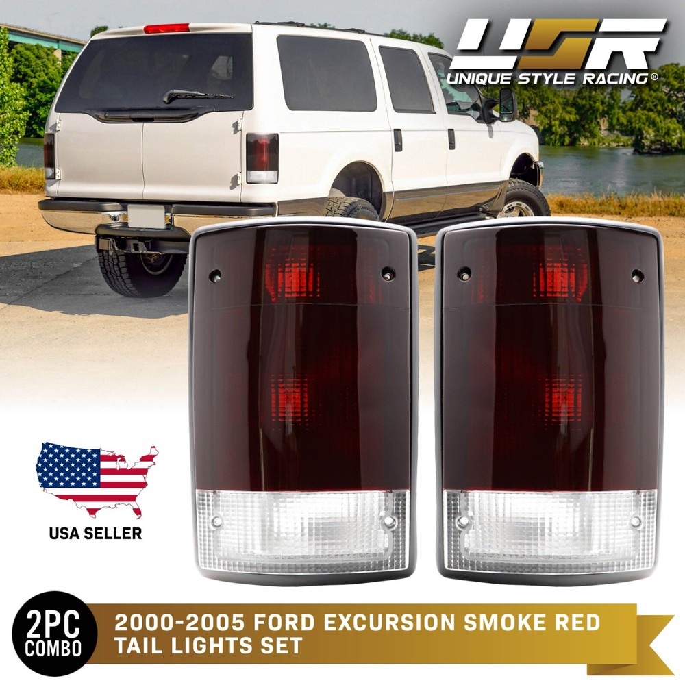 Dark RED/SMOKE Tail Light For 00-06 Ford Excursion / 95-14 E-150 E-250 E-350 Van